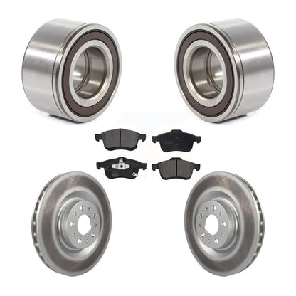 Kit de rotor et plaquettes de frein à disque revêtus de roulement de roue avant pour Fiat 500 2014 – 2018