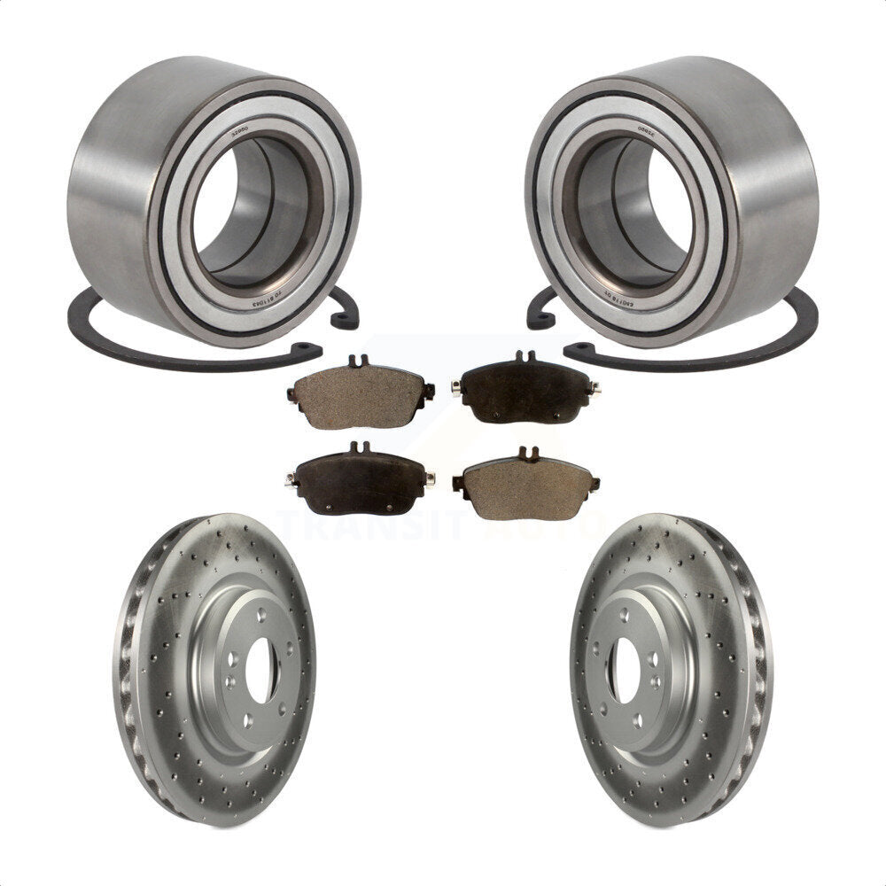 Kit de Rotor et de plaquettes de frein revêtus de roulement de roue avant, pour Mercedes-Benz GLA250 CLA25