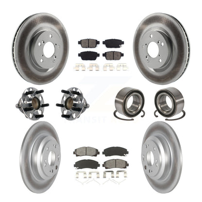 Kit de rotors et plaquettes de frein à disque revêtus de roulement de moyeu avant et arrière (10 pièces) pour Acura T