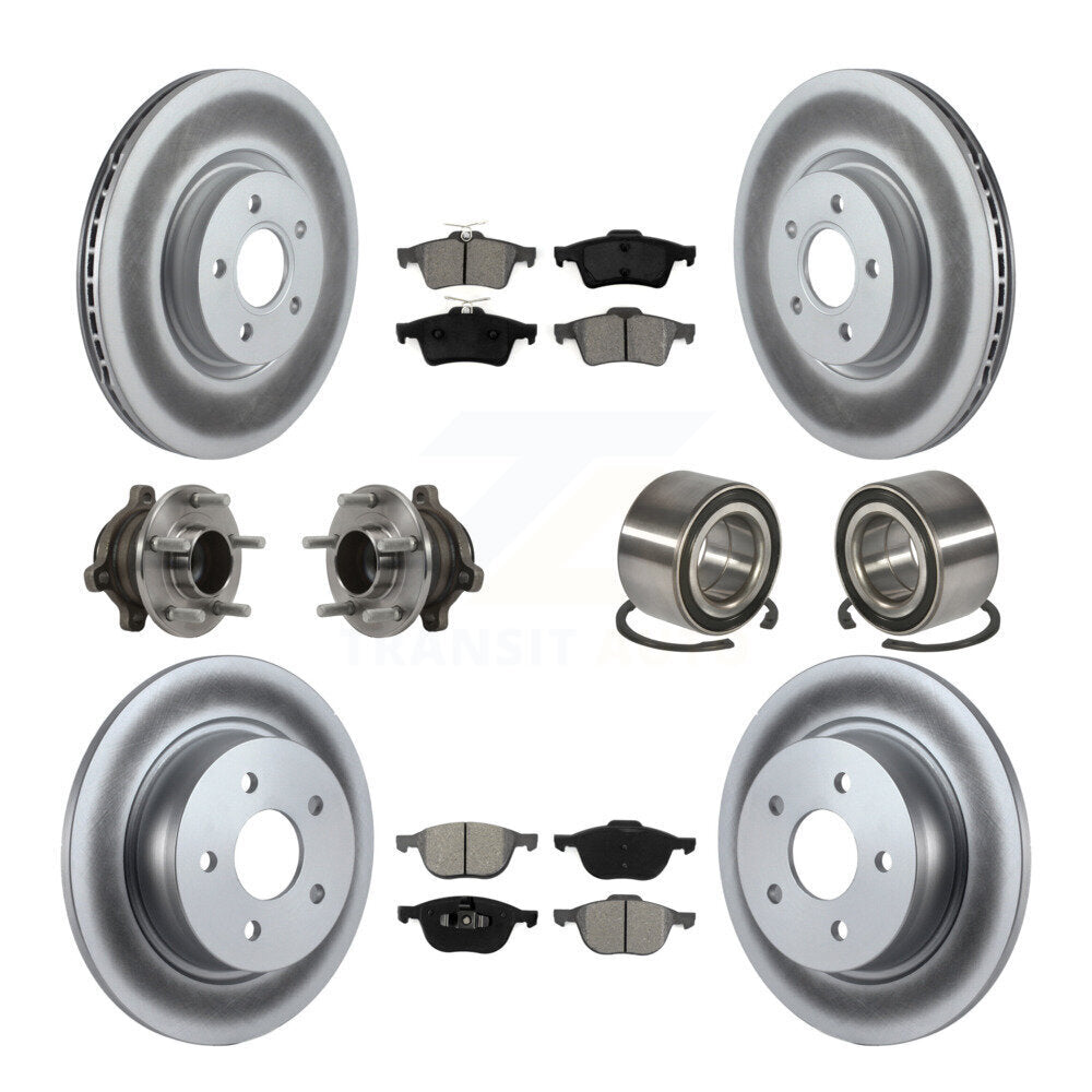 Kit de plaquettes de rotor de frein, roulement de moyeu avant et arrière (10 pièces) pour Ford Transit Connect