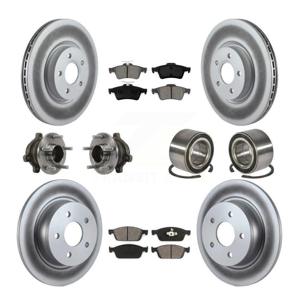 Kit de plaquettes de rotor de frein, roulement de moyeu avant et arrière (10 pièces) pour Ford Transit Connect