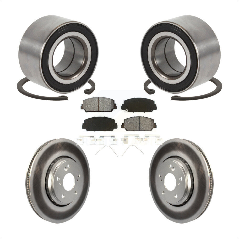 Kit de Rotor et plaquettes de frein à disque revêtu de roulement de roue avant, pour Honda Civic Acura IL