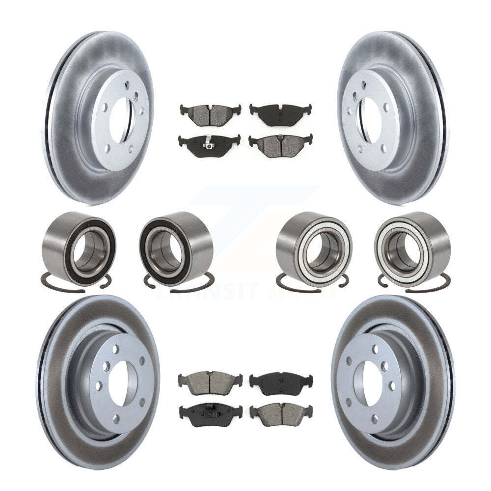 Kit de plaquettes de rotor de frein à disque revêtu de roulement avant et arrière (10 pièces) pour BMW 325 de 2001 à 2005