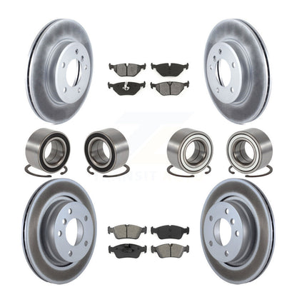 Kit de plaquettes de rotor de frein à disque revêtu de roulement avant et arrière (10 pièces) pour BMW 325 de 2001 à 2005