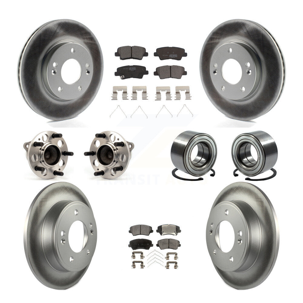 Kit de plaquettes de Rotor de frein revêtues de roulement de moyeu avant et arrière (10 pièces) pour Hyundai Veloster G