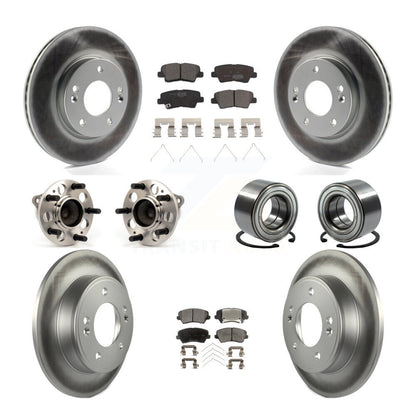 Kit de plaquettes de Rotor de frein revêtues de roulement de moyeu avant et arrière (10 pièces) pour Hyundai Veloster G