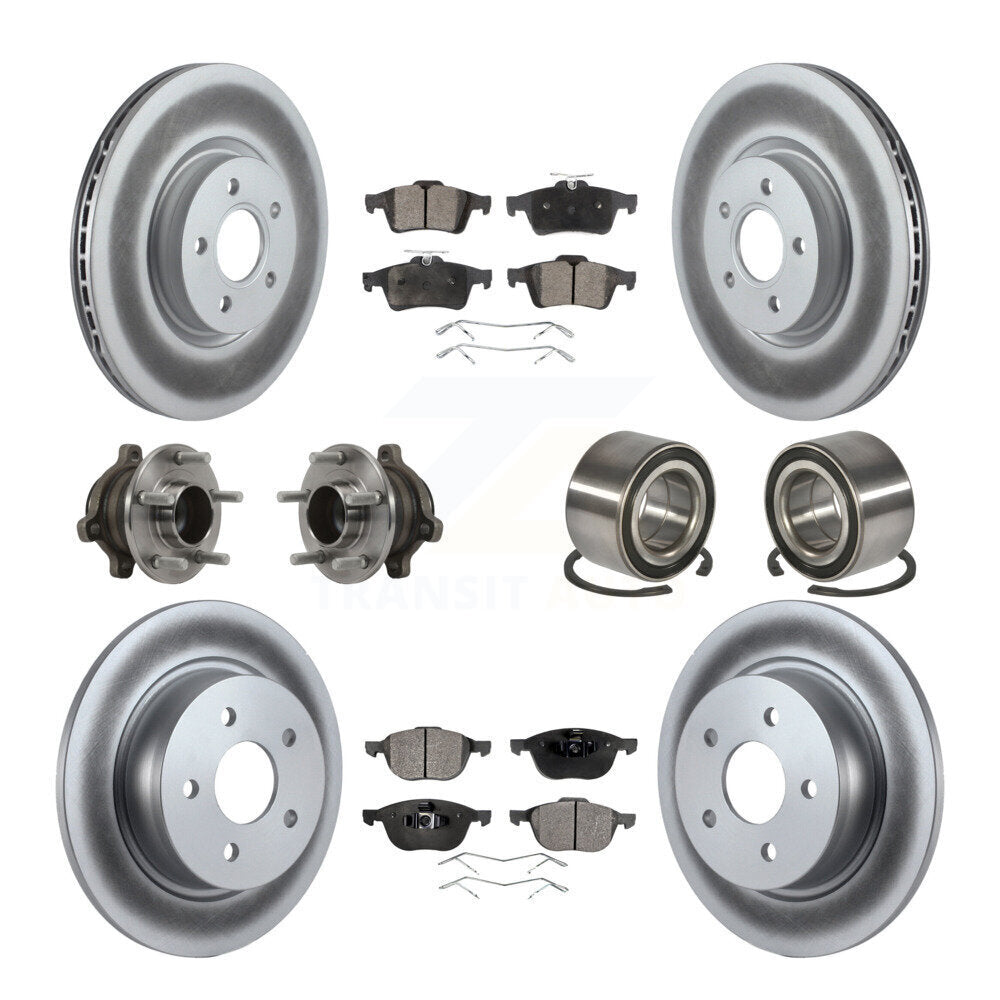 Kit de plaquettes de rotor de frein, roulement de moyeu avant et arrière (10 pièces) pour Ford Transit Connect