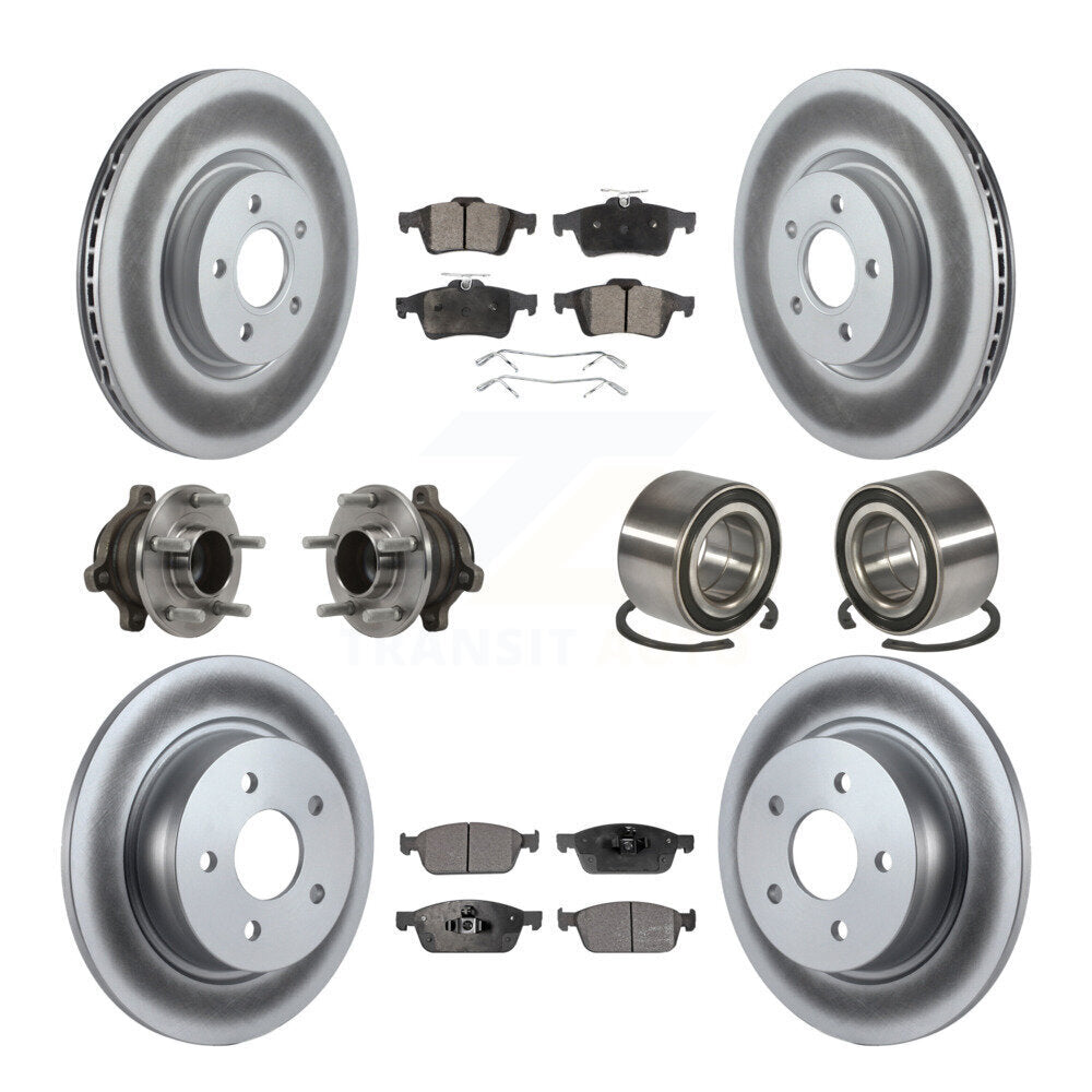 Kit de plaquettes de rotor de frein, roulement de moyeu avant et arrière (10 pièces) pour Ford Transit Connect