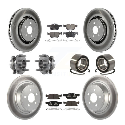 Kit de plaquettes de rotor de frein enduites de roulement de moyeu avant et arrière (10 pièces) pour Ford Edge AW 2015