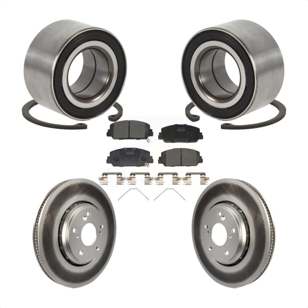 Kit de Rotor et plaquettes de frein à disque revêtu de roulement de roue avant, pour Honda Civic Acura IL