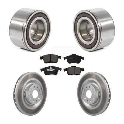 Kit de rotor et plaquettes de frein à disque revêtus de roulement de roue avant pour Fiat 500 2014 – 2018