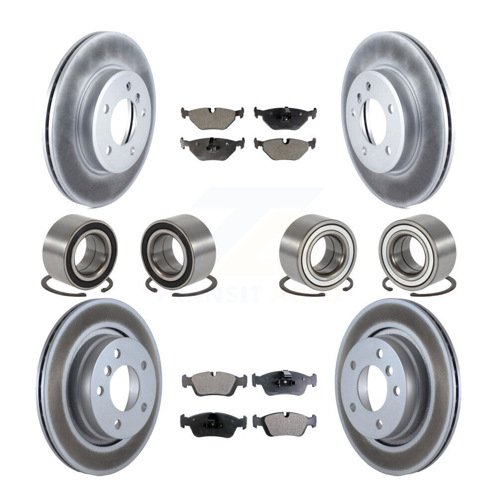 Kit de plaquettes de rotor de frein à disque revêtu de roulement avant et arrière (10 pièces) pour BMW 325 de 2001 à 2005