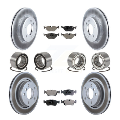 Kit de plaquettes de rotor de frein à disque revêtu de roulement avant et arrière (10 pièces) pour BMW 325 de 2001 à 2005