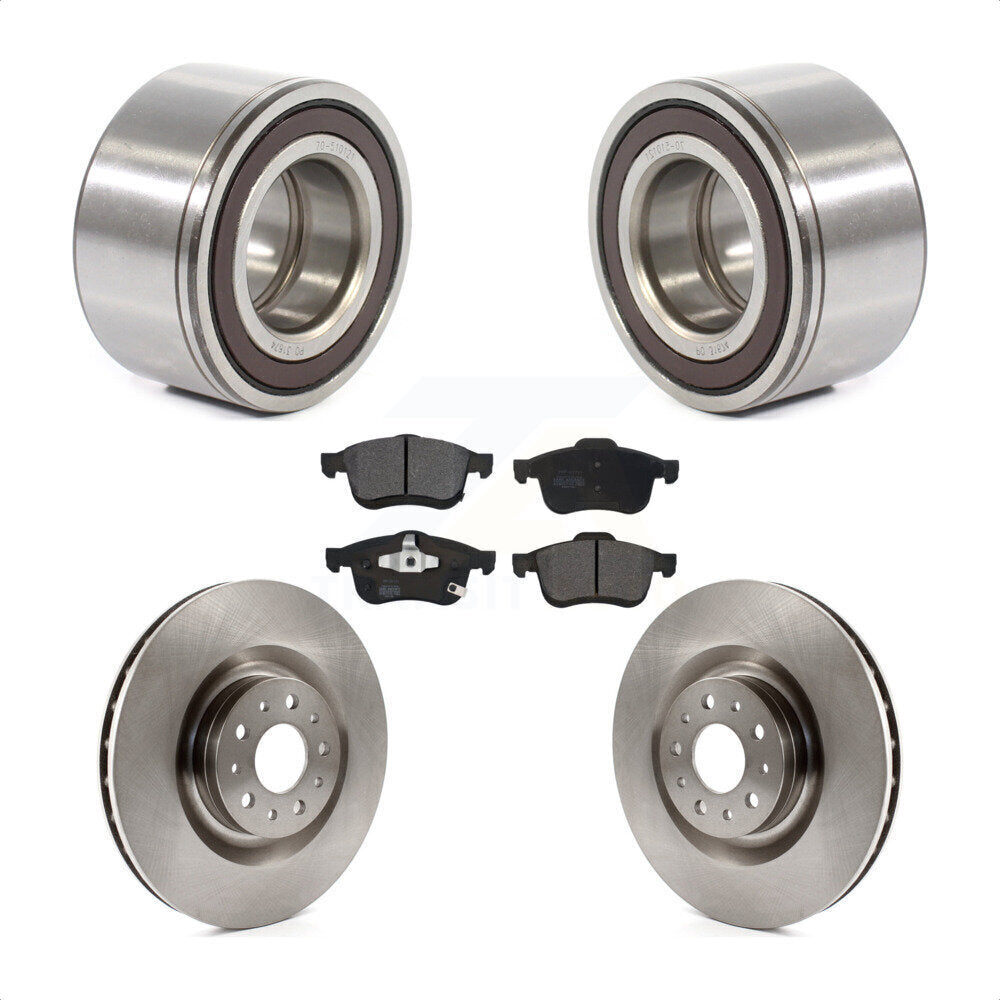 Kit de rotors et plaquettes de frein à disque de roulement de roue avant pour Fiat 500L 2014-2018
