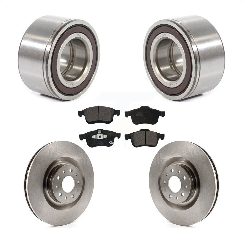 Kit de rotor de frein à disque et de plaquettes en céramique, roulement de roue avant, pour Fiat 500 2014 – 2018