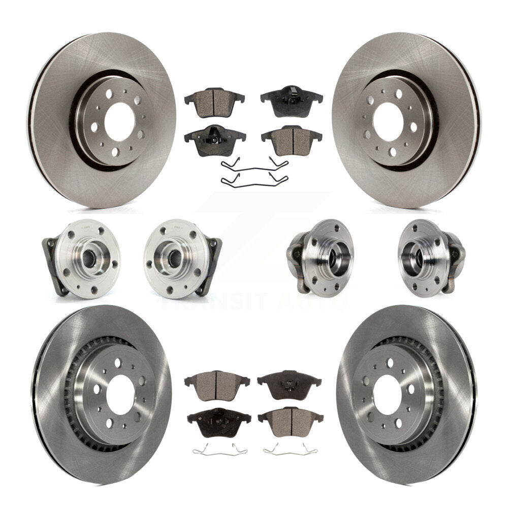 Kit de rotor et de plaquettes de frein avec roulement de moyeu avant et arrière (10 pièces) pour Volvo XC90 AW 2008 – 2014