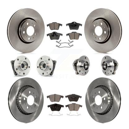 Kit de rotor et de plaquettes de frein avec roulement de moyeu avant et arrière (10 pièces) pour Volvo XC90 AW 2008 – 2014