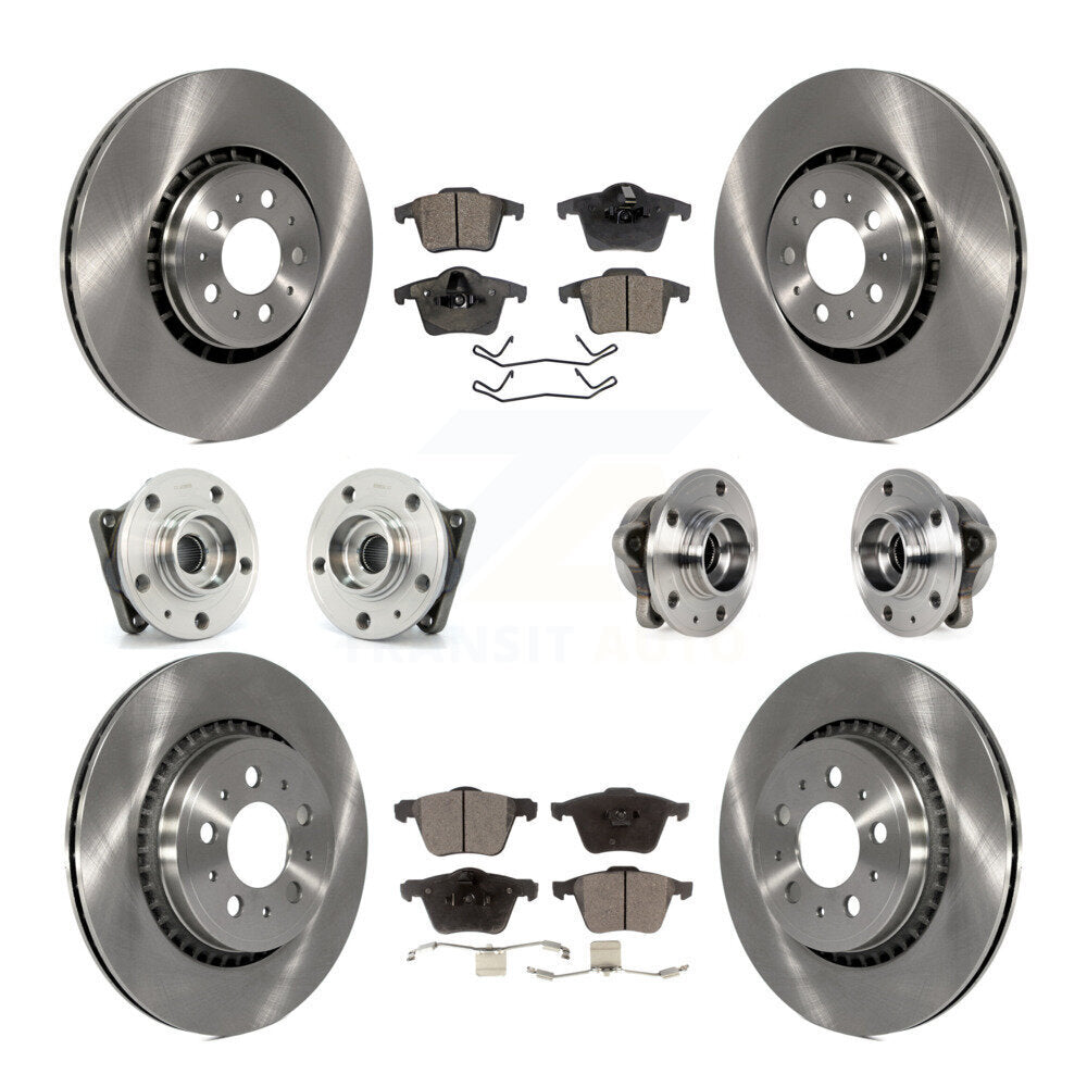 Kit de rotor et de plaquettes de frein avec roulement de moyeu avant et arrière (10 pièces) pour Volvo XC90 AW 2008 – 2014