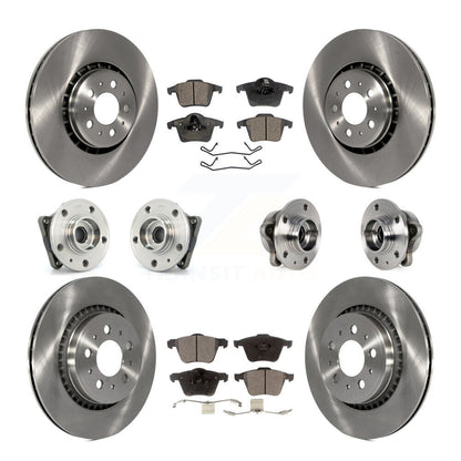 Kit de rotor et de plaquettes de frein avec roulement de moyeu avant et arrière (10 pièces) pour Volvo XC90 AW 2008 – 2014
