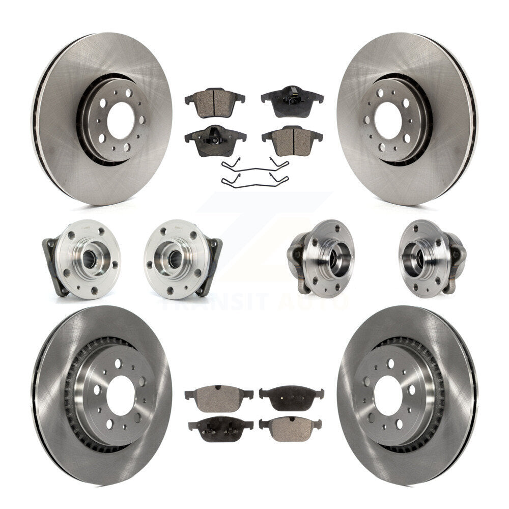 Kit de rotor et de plaquettes de frein avec roulement de moyeu avant et arrière (10 pièces) pour Volvo XC90 AW 2008 – 2014