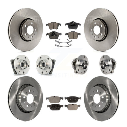 Kit de rotor et de plaquettes de frein avec roulement de moyeu avant et arrière (10 pièces) pour Volvo XC90 AW 2008 – 2014