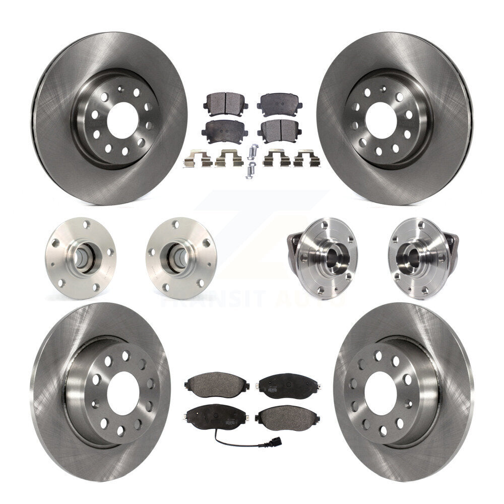 Kit de rotors et plaquettes de frein à disque, roulements de moyeu avant et arrière (10 pièces) pour Volkswagen GT