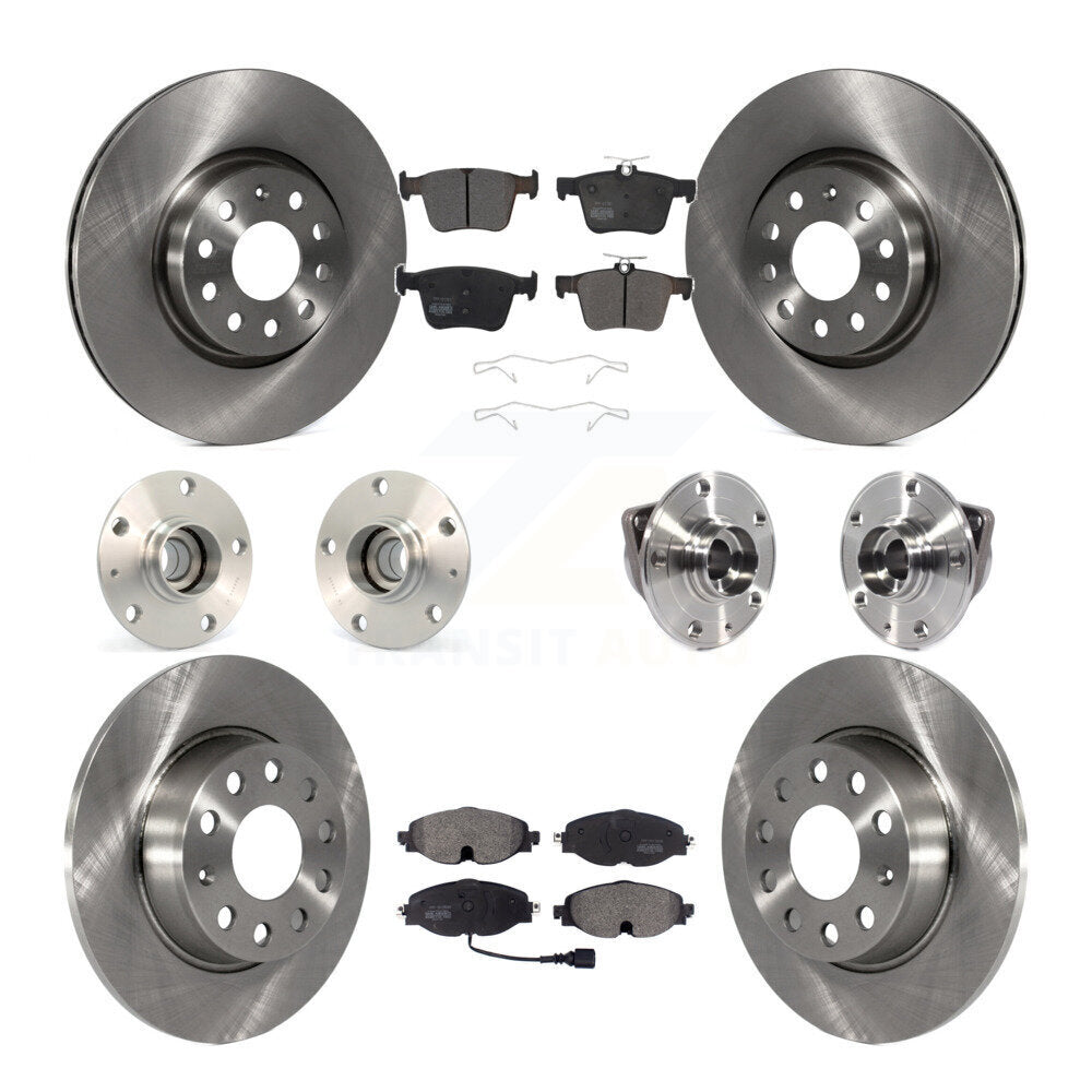 Kit de rotors et plaquettes de frein avec roulement de moyeu avant et arrière (10 pièces) pour Audi A3 Sportback e-tro