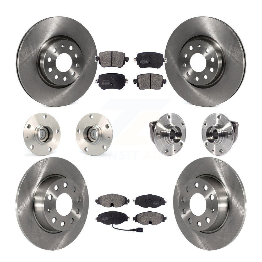 Kit de rotors et plaquettes de frein à disque, roulements de moyeu avant et arrière (10 pièces) pour Volkswagen GT