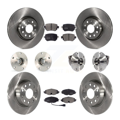 Kit de rotors et plaquettes de frein à disque, roulements de moyeu avant et arrière (10 pièces) pour Volkswagen GT