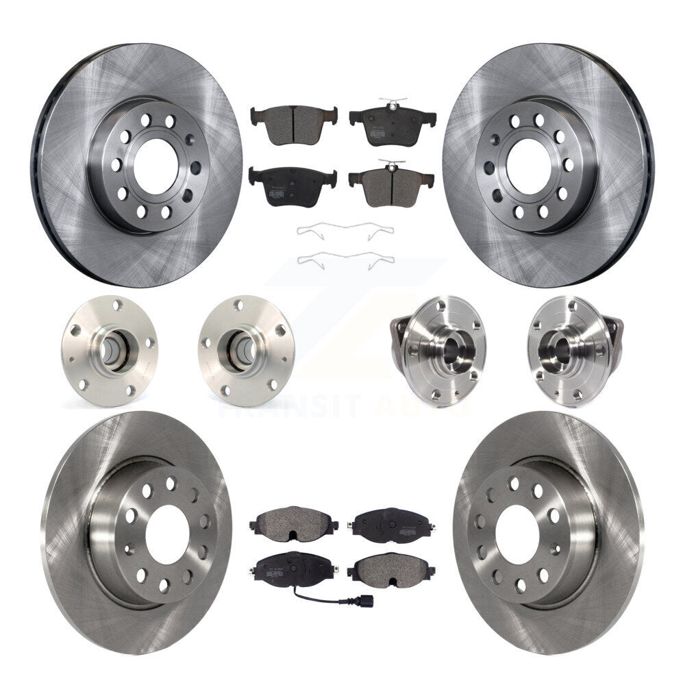 Kit de rotor et de plaquettes de frein à disque, roulement de moyeu avant et arrière (10 pièces) pour Audi A3 2.0 2016