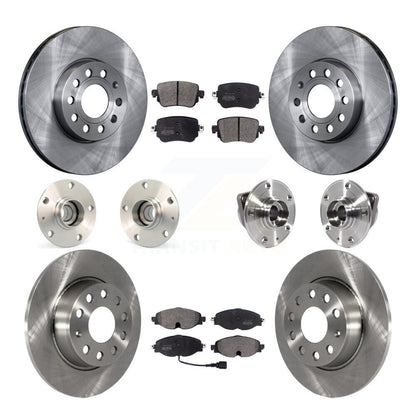 Kit de plaquettes de Rotor de frein, roulement de moyeu avant et arrière (10 pièces) pour Volkswagen Golf SportWage