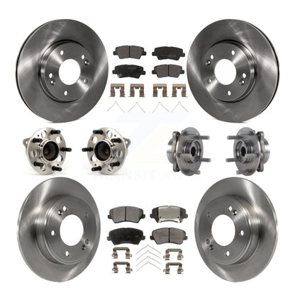 Kit de rotors et plaquettes de frein avec roulement de moyeu avant et arrière (10 pièces) pour Hyundai Elantra G 2017
