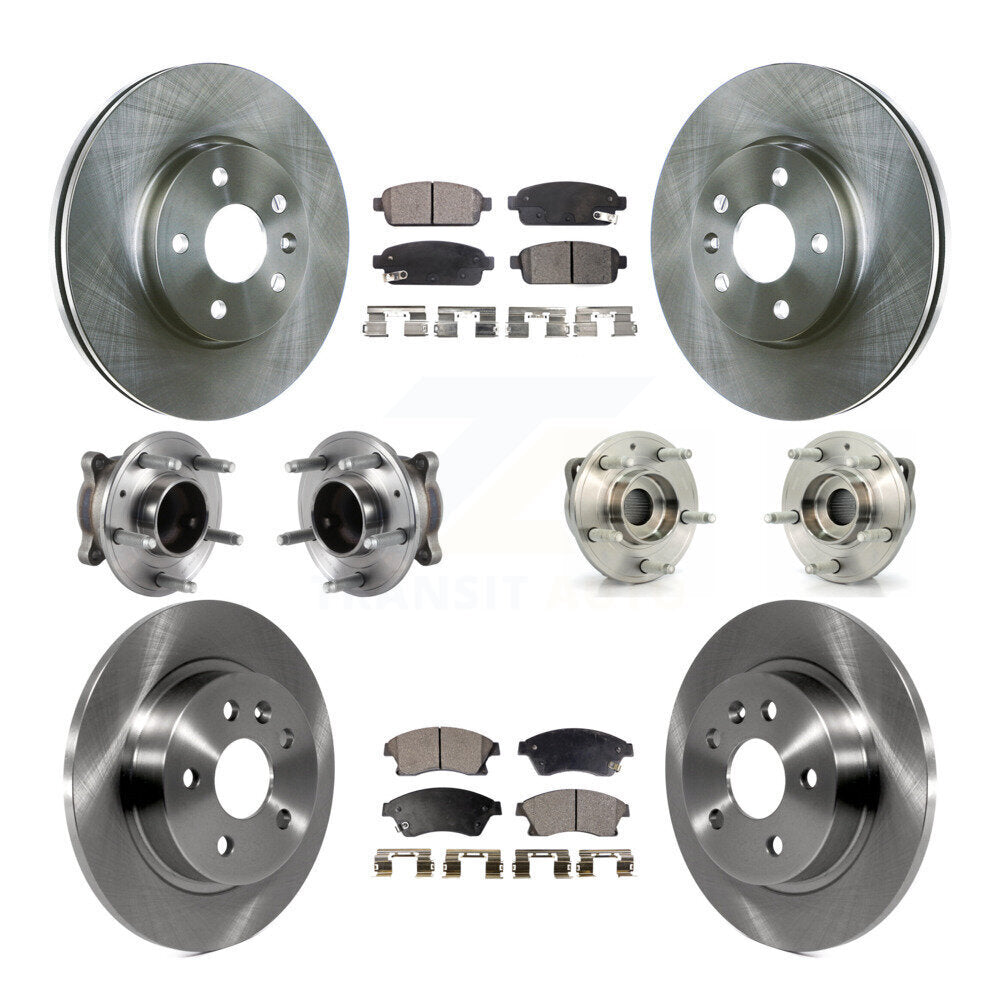 Kit de plaquettes de Rotor de frein, roulement de moyeu avant et arrière (10 pièces) pour moteur à gaz Chevrolet Cruze