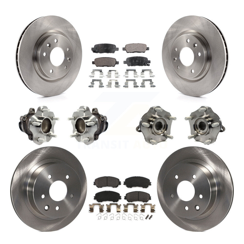 Kit de plaquettes de Rotor de frein, roulement de moyeu avant et arrière (10 pièces) pour Nissan Rogue Sport Qashqa