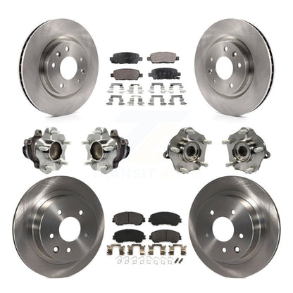 Kit de plaquettes de Rotor de frein, roulement de moyeu avant et arrière (10 pièces) pour Nissan Rogue Sport Qashqa