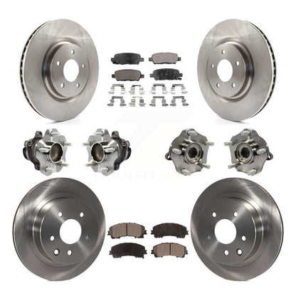 Kit de rotors et plaquettes de frein à disque, roulements de moyeu avant et arrière (10 pièces) pour Nissan Rogue