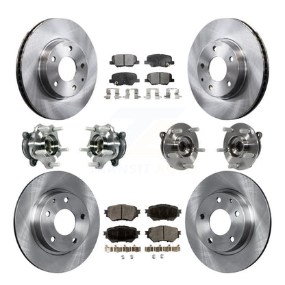 Kit de rotors et plaquettes de frein à disque, roulements de moyeu avant et arrière (10 pièces) pour Mazda 3 Sport