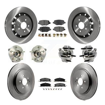 Kit de Rotor et de plaquettes de frein, roulement de moyeu avant et arrière (10 pièces), pour Ford Taurus Police Seda