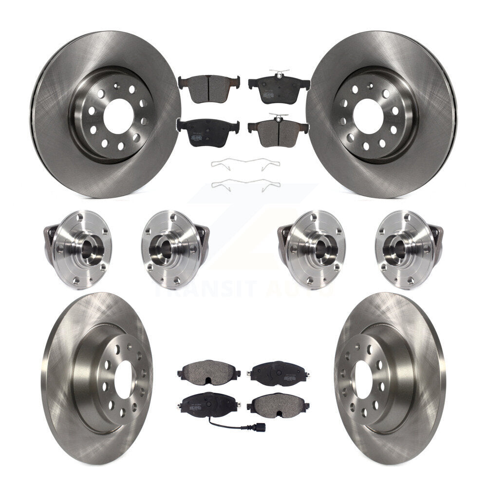 Kit de rotors et plaquettes de frein à disque, roulement de moyeu avant et arrière (10 pièces) pour Audi TT Quattr