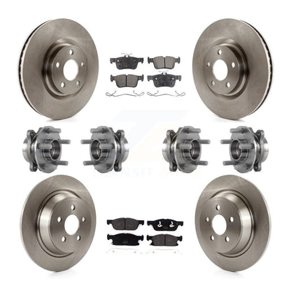 Kit de rotors et plaquettes de frein, roulement de moyeu avant et arrière (10 pièces) pour Lincoln Continental AW