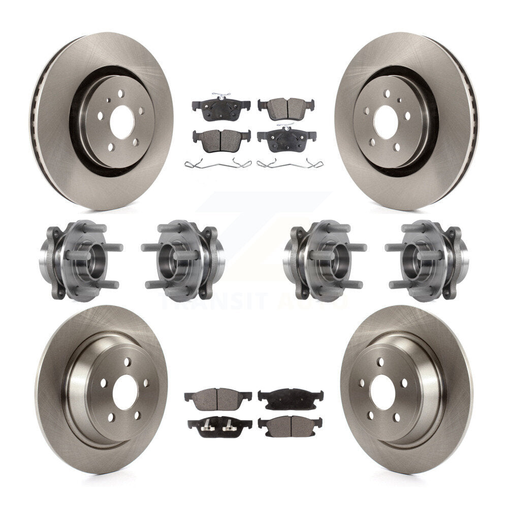 Kit de plaquettes de Rotor de frein, roulement de moyeu avant et arrière (10 pièces) pour Ford Edge Lincoln Nautilu
