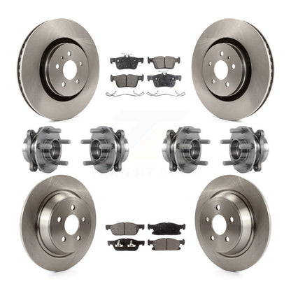 Kit de plaquettes de Rotor de frein, roulement de moyeu avant et arrière (10 pièces) pour Ford Edge Lincoln Nautilu