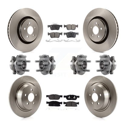 Kit de rotors et plaquettes de frein, roulement de moyeu avant et arrière (10 pièces) pour Lincoln Continental AW