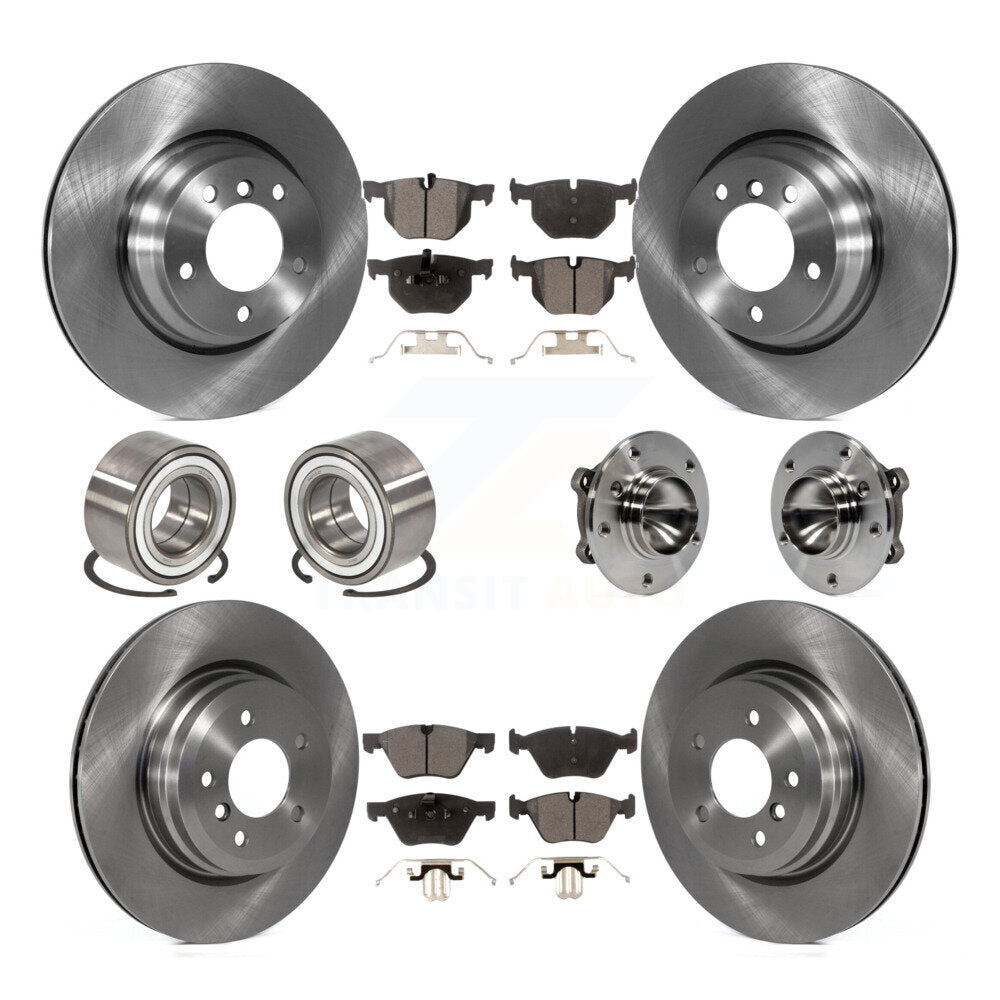 Kit de patins et rotors de frein à disque, roulement de moyeu avant et arrière, 10 pièces, pour BMW 330 2006
