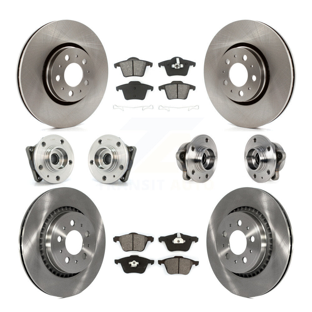 Kit de rotor et de plaquettes de frein avec roulement de moyeu avant et arrière (10 pièces) pour Volvo XC90 AW 2008 – 2014