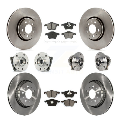 Kit de rotor et de plaquettes de frein avec roulement de moyeu avant et arrière (10 pièces) pour Volvo XC90 AW 2008 – 2014