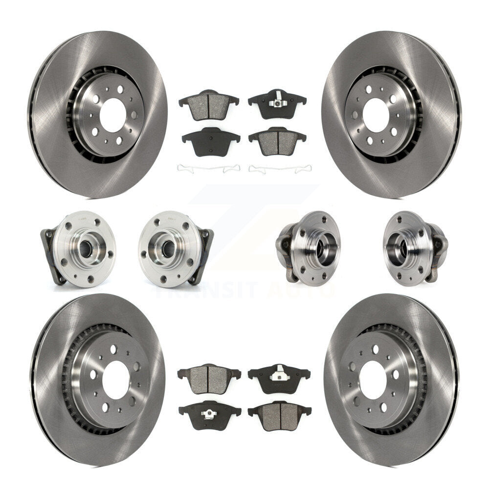 Kit de rotor et de plaquettes de frein avec roulement de moyeu avant et arrière (10 pièces) pour Volvo XC90 AW 2008 – 2014
