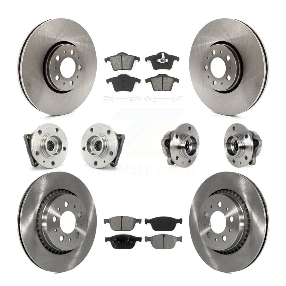 Kit de rotor et de plaquettes de frein avec roulement de moyeu avant et arrière (10 pièces) pour Volvo XC90 AW 2008 – 2014