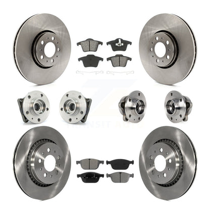 Kit de rotor et de plaquettes de frein avec roulement de moyeu avant et arrière (10 pièces) pour Volvo XC90 AW 2008 – 2014