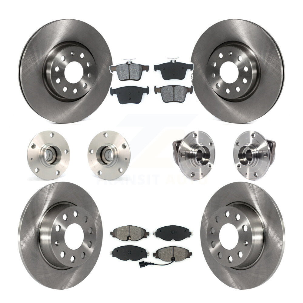 Kit de rotors et plaquettes de frein avec roulement de moyeu avant et arrière (10 pièces) pour Audi A3 Sportback e-tro